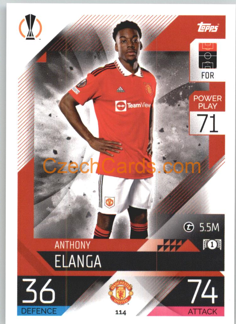 Anthony Elanga Topps Match Attax 2022/23 #114