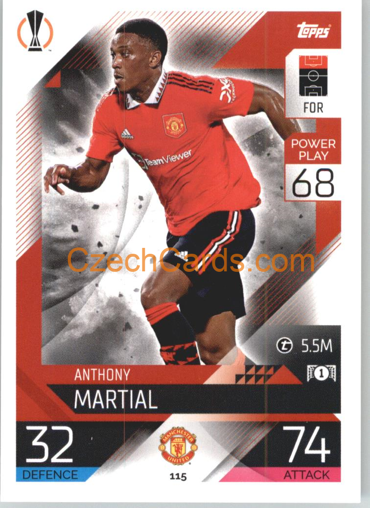 Anthony Martial Topps Match Attax 2022/23 #115
