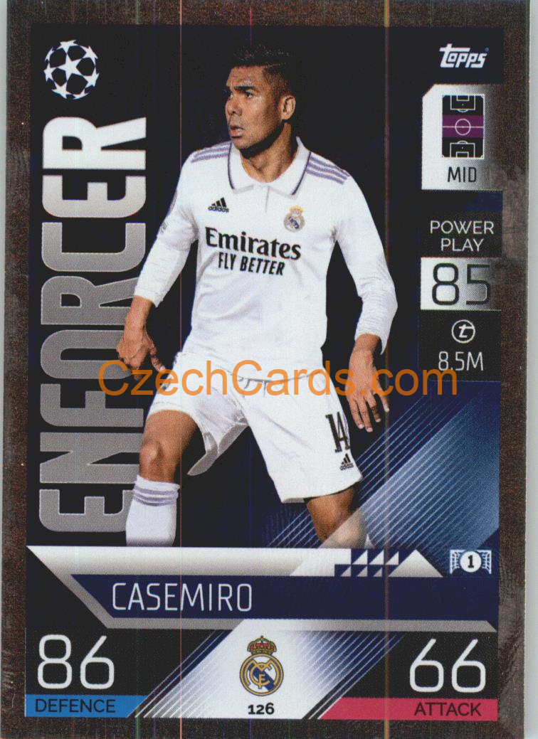 Casemiro Topps Match Attax 2022/23 Enforcer #126