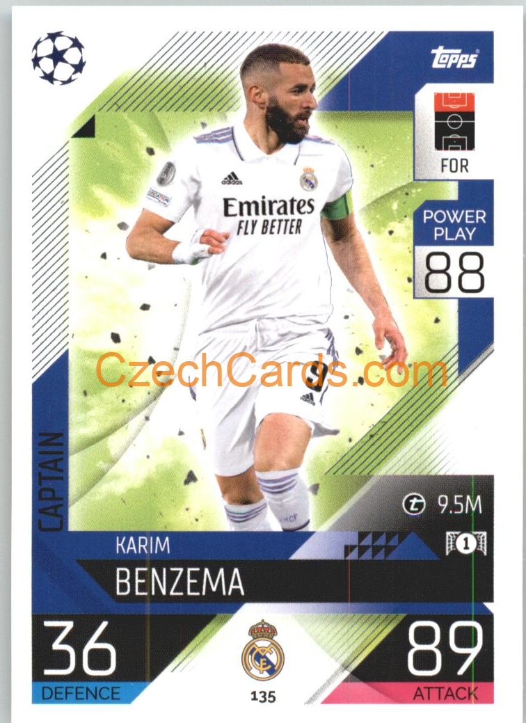 Karim Benzema Topps Match Attax 2022/23 #135
