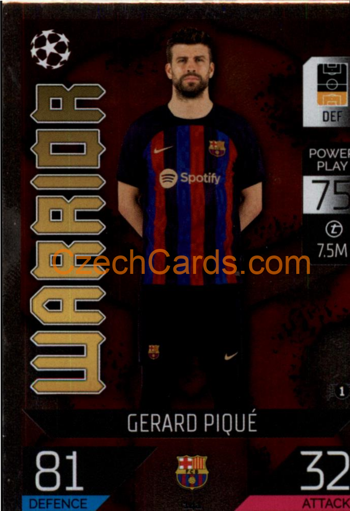 Gerard Piqué Topps Match Attax 2022/23 Warrior #141