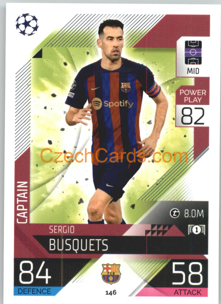 Sergio Busquets Topps Match Attax 2022/23 #146