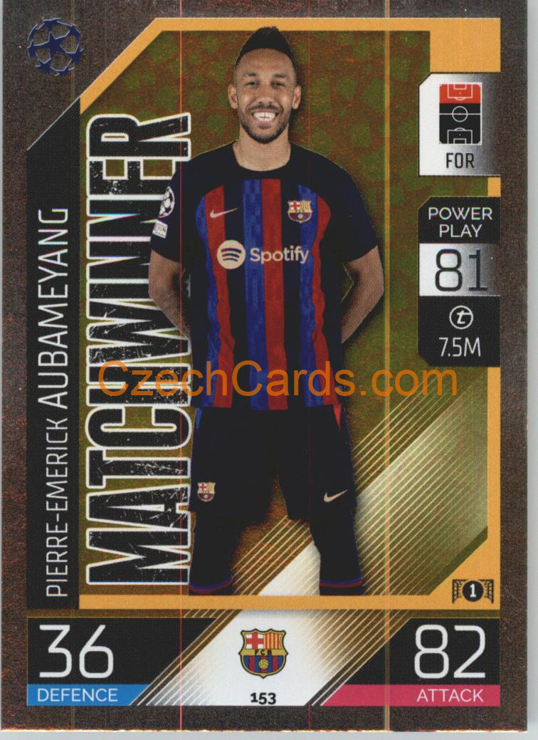 Pierre-Emerick Aubameyang Topps Match Attax 2022/23 Marchwinner #153