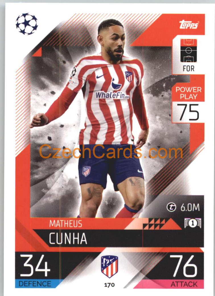 Matheus Cunha Topps Match Attax 2022/23 #170