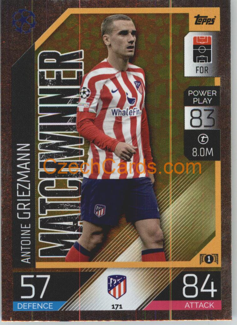 Antoine Griezmann Topps Match Attax 2022/23 Matchwinner #171