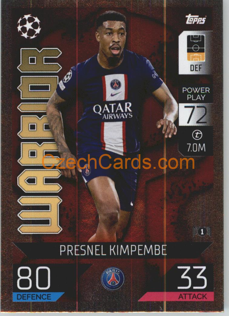 Presnel Kimpembe Topps Match Attax 2022/23 Warrior #176