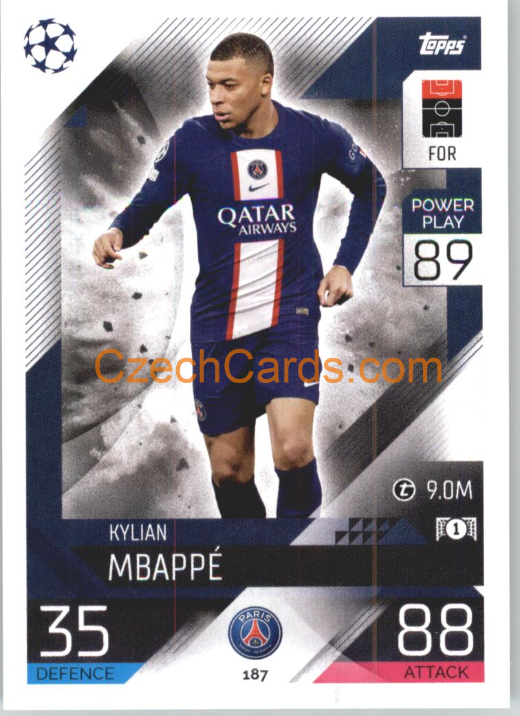 Kylian Mbappé Topps Match Attax 2022/23 #187