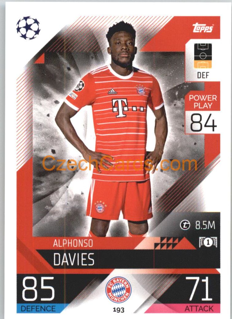 Alphonso Davies Topps Match Attax 2022/23 #193