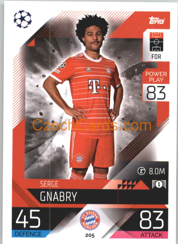 Serge Gnabry Topps Match Attax 2022/23 #205