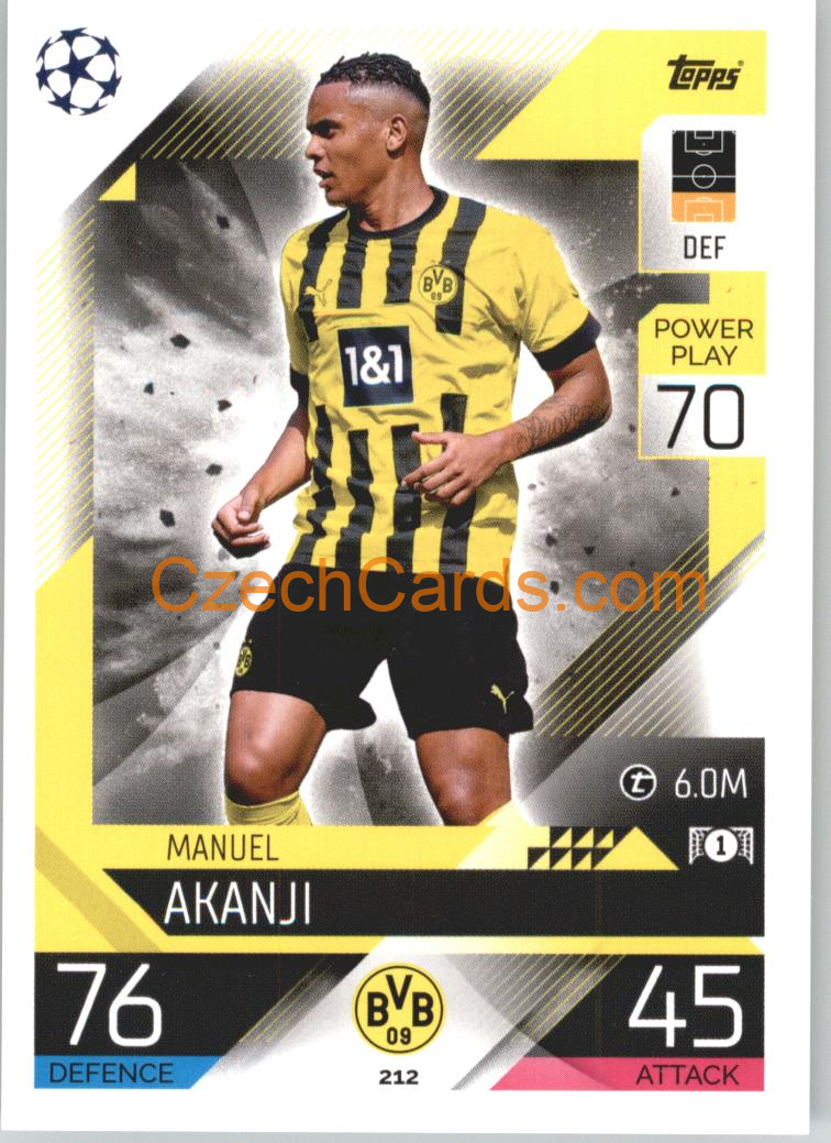Manuel Akanji Topps Match Attax 2022/23 #212