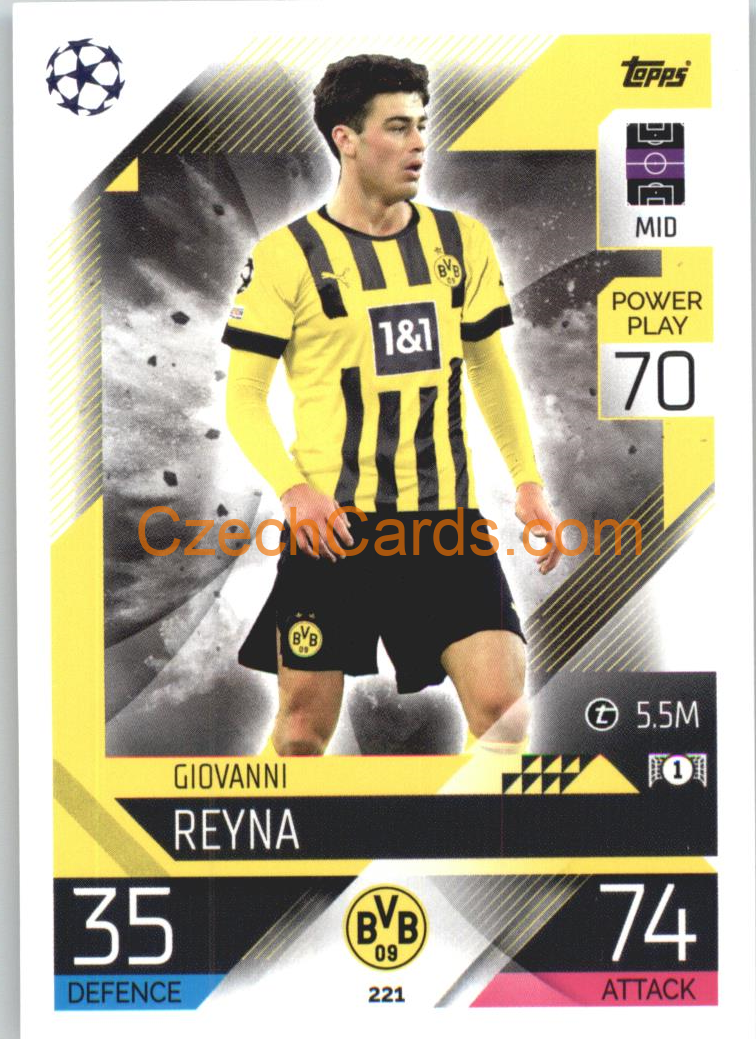 Giovanni Reyna Topps Match Attax 2022/23 #221