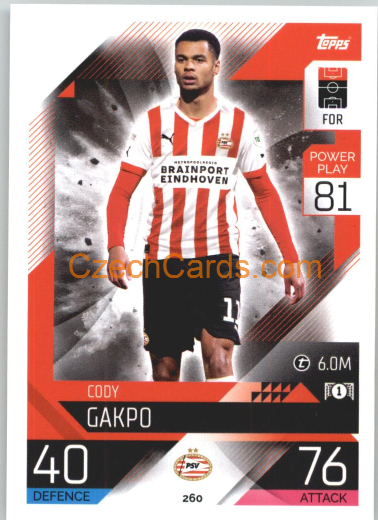 Cody Gakpo Topps Match Attax 2022/23 #260
