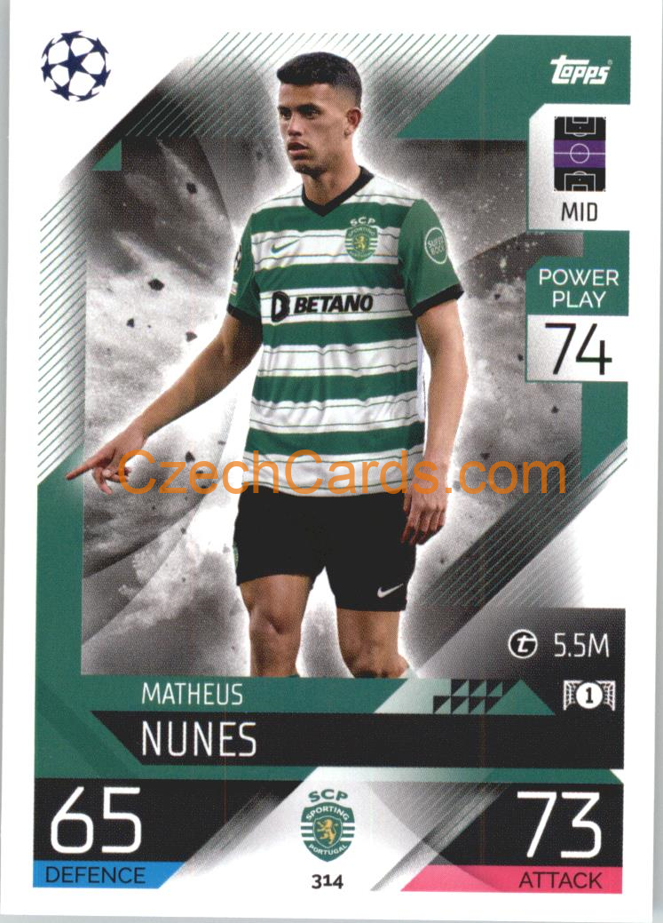 Matheus Nunes Topps Match Attax 2022/23 #314