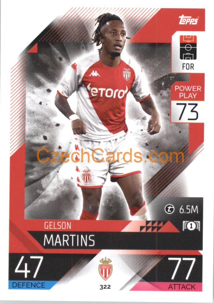 Gelson Martins Topps Match Attax 2022/23 #322
