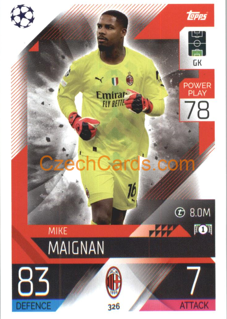 Mike Maignan Topps Match Attax 2022/23 #326