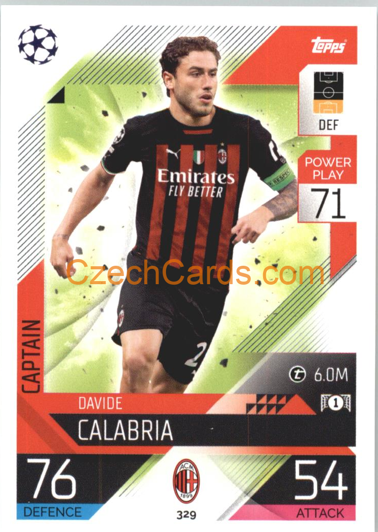 Davide Calabria Topps Match Attax 2022/23 #329