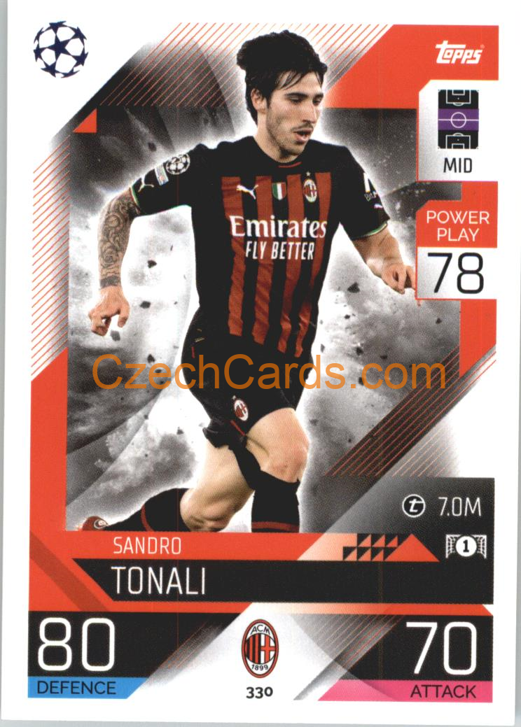 Sandro Tonali Topps Match Attax 2022/23 #330