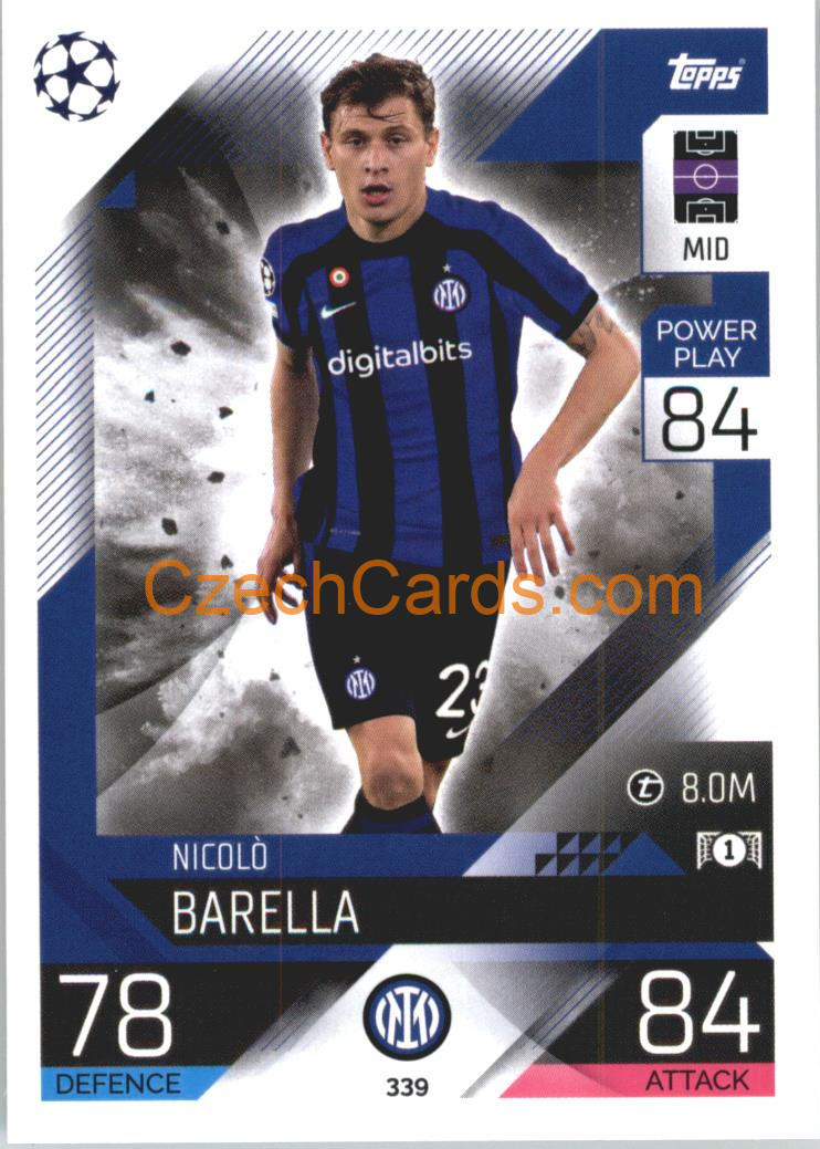 Nicolo Barella Topps Match Attax 2022/23 #339