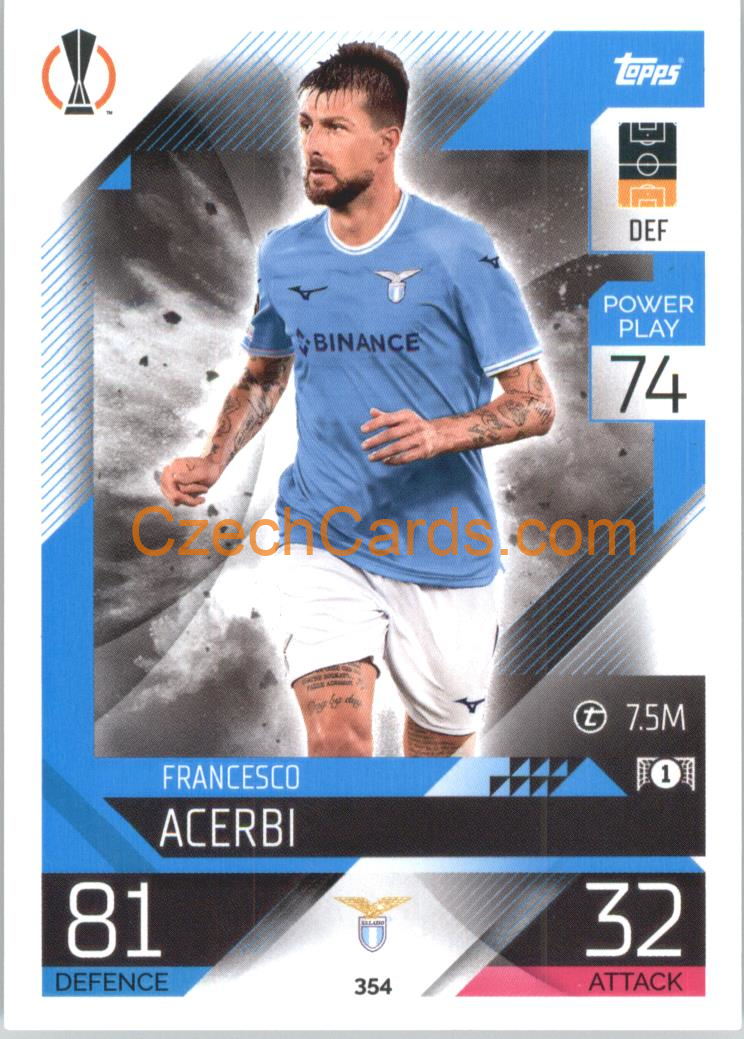 Francesco Acerbi Topps Match Attax 2022/23 #354