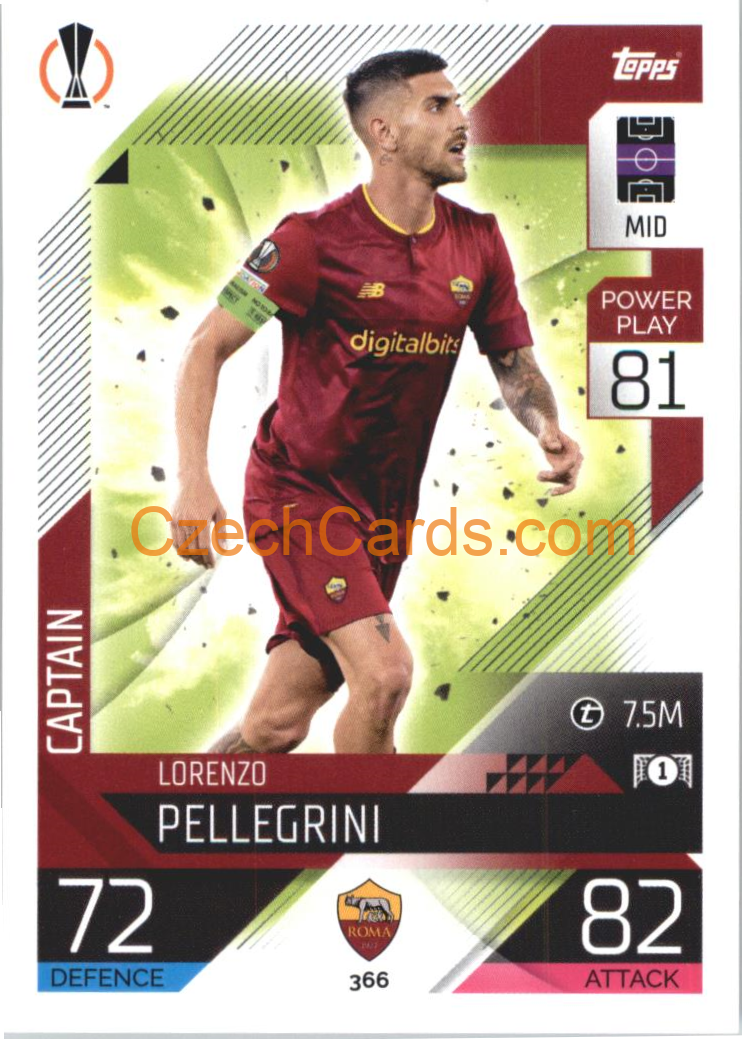 Lorenzo Pellegrini Topps Match Attax 2022/23 #366