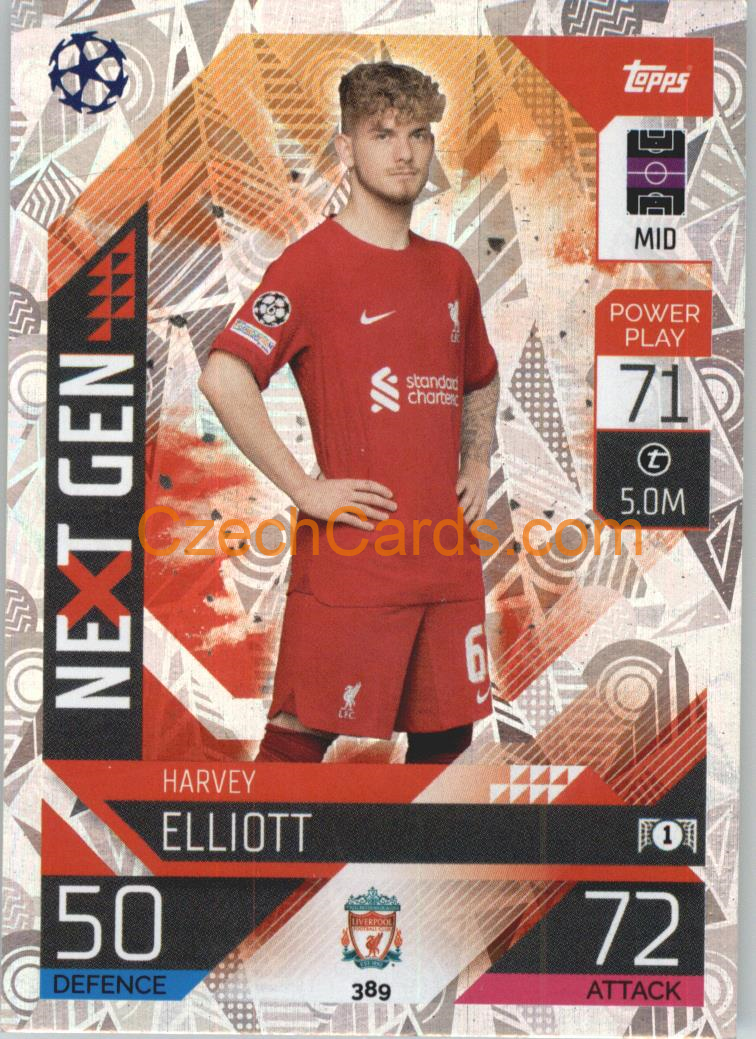 Harvey Elliott Topps Match Attax 2022/23 Next Gen #389