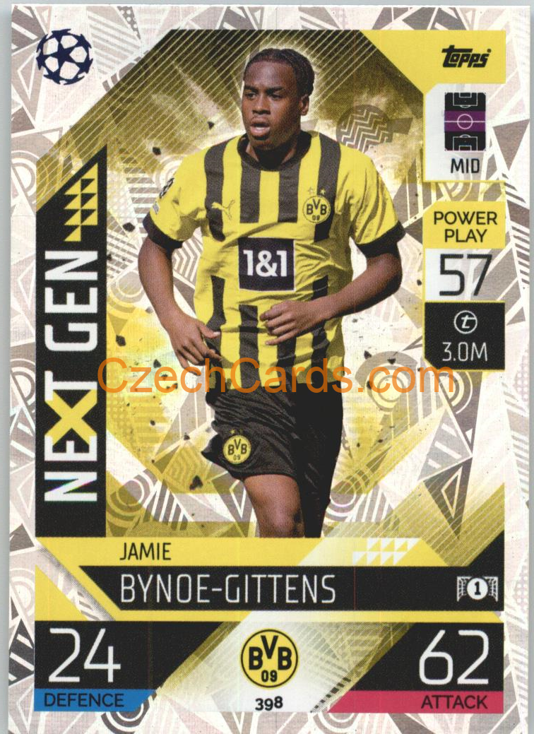 Jamie Bynoe-Gittens Topps Match Attax 2022/23 Next Gen #398