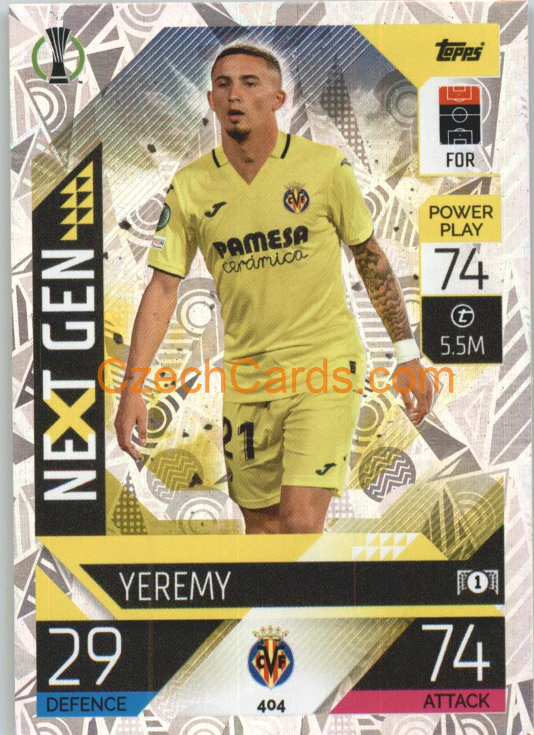 Yeremy Pino Topps Match Attax 2022/23 Next Gen #404