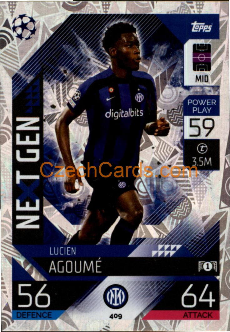 Lucien Agoume Topps Match Attax 2022/23 Next Gen #409