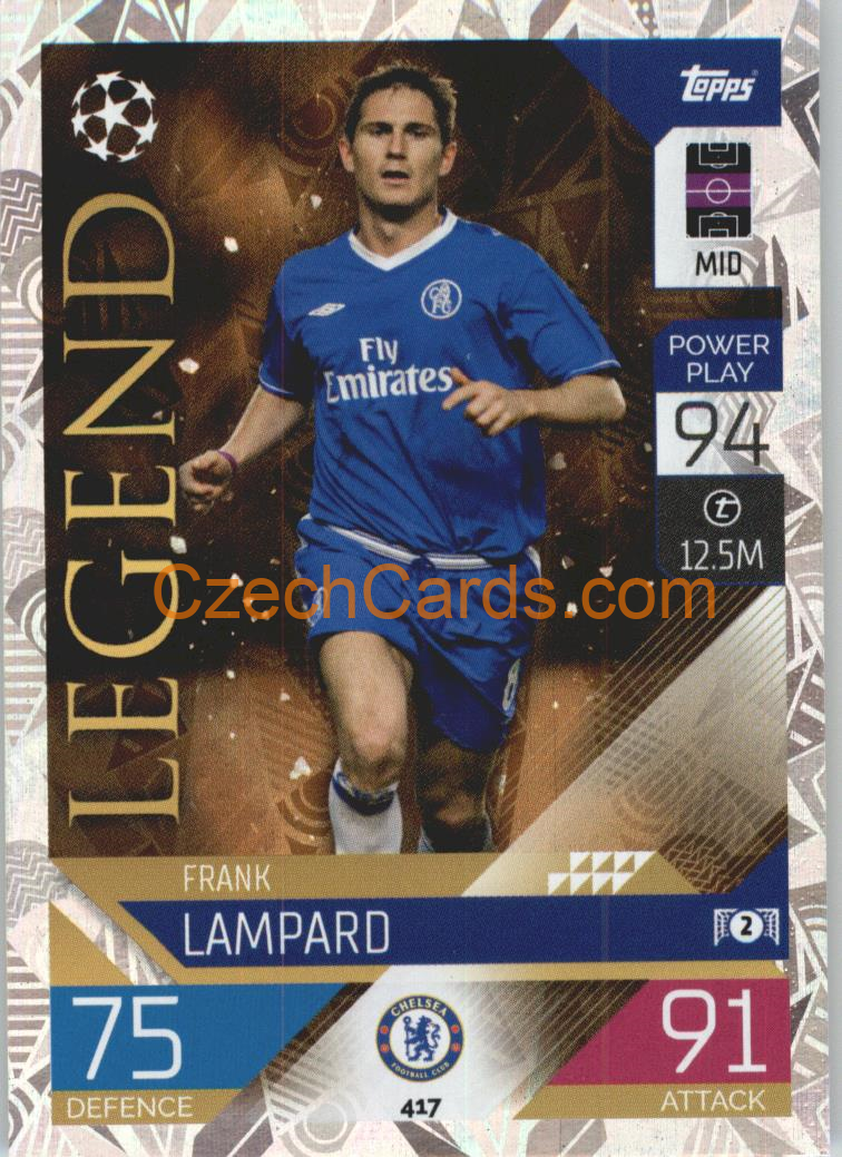 Frank Lampard Topps Match Attax 2022/23 Legend  #417
