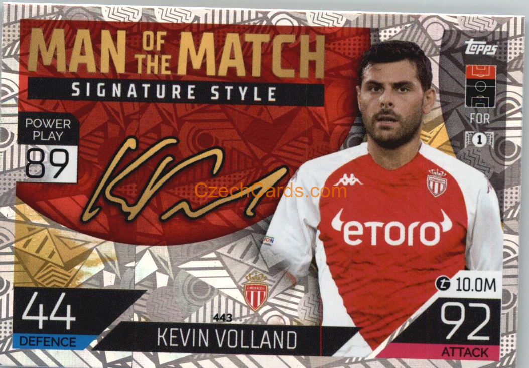 Kevin Volland Match Attax 2022/23 Man of the Match Signature St. #443