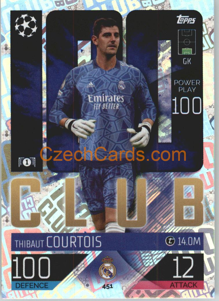 Thibaut Courtois Match Attax 2022/23 100 club #451