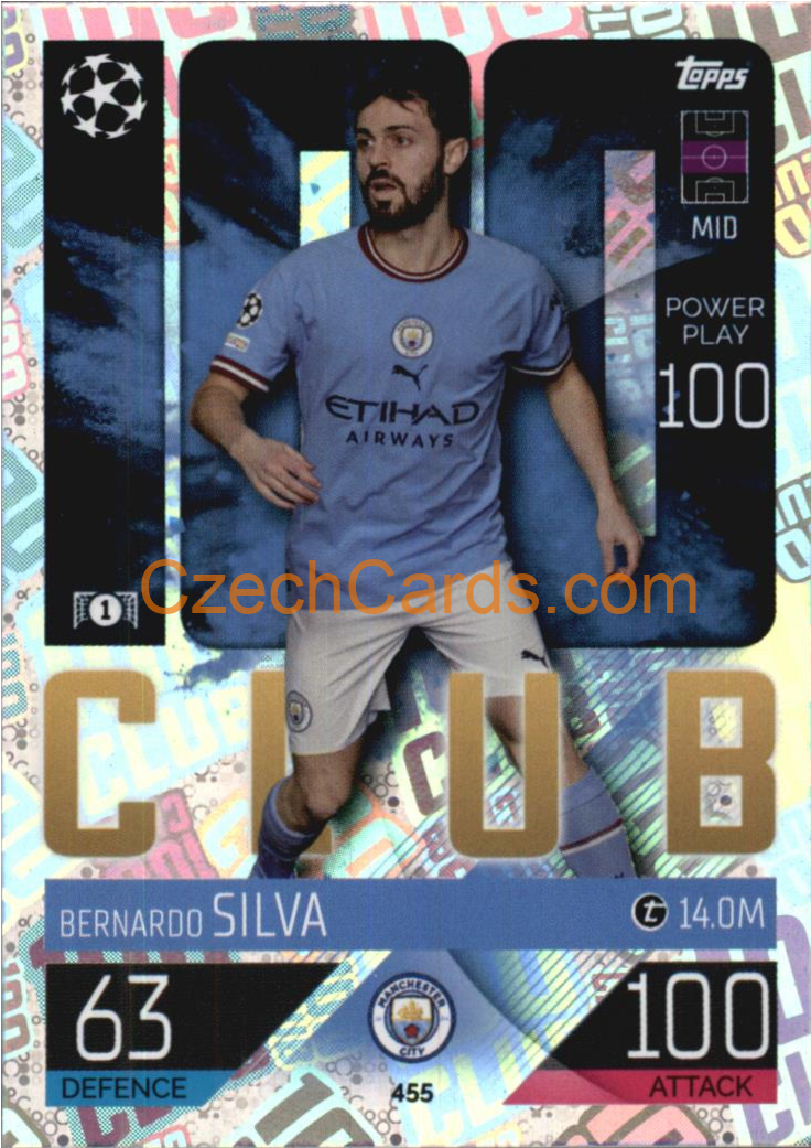 Bernardo Silva Match Attax 2022/23 100 club #455