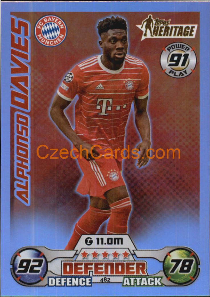 Alphonso Davies Match Attax 2022/23 Heritage #482