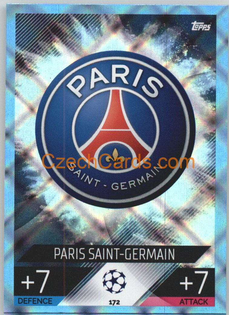 Paris Saint-Germain Team Badge Topps Match Attax 2022/23 Crystal Parallel #172