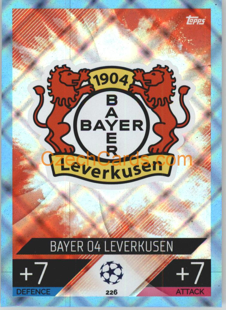Bayer 04 Leverkusen Team Badge Topps Match Attax 2022/23 Crystal Parallel #226
