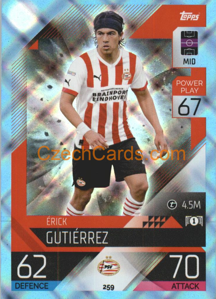 Érick Gutiérrez Topps Match Attax 2022/23 Crystal Parallel #259