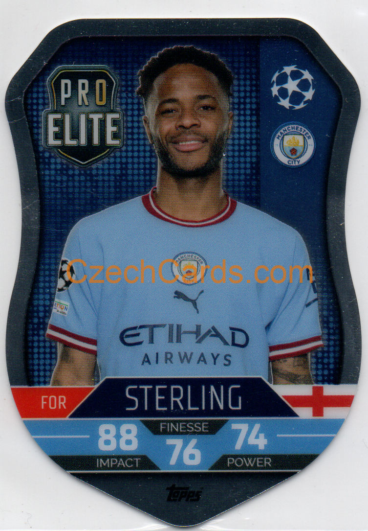 Raheem Sterling Topps Match Attax 2022/23 Pro Elite Shield #SH1