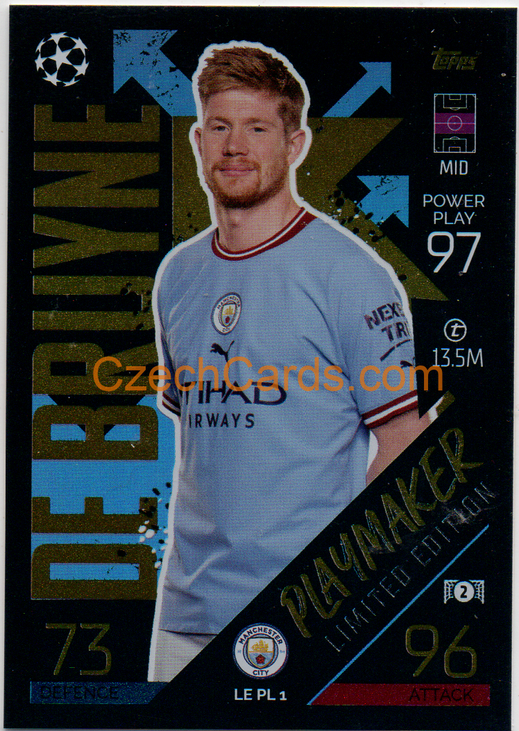 Kevin De Bruyne Topps Match Attax 2022/23 Playmaker Limited #LEPL1