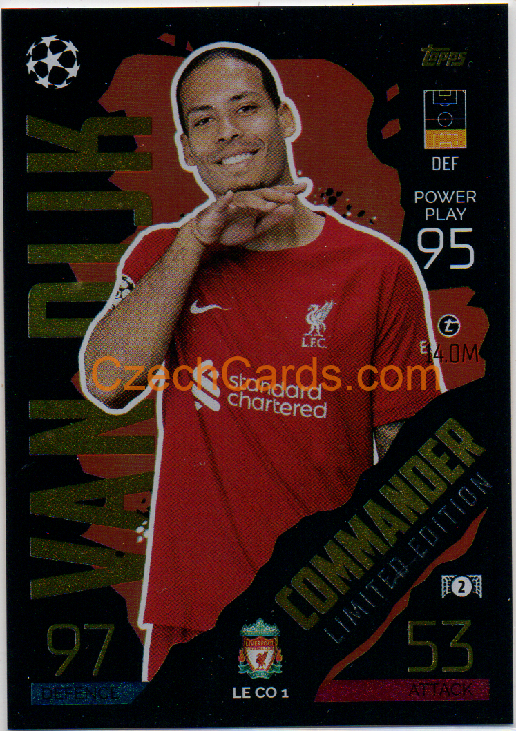Virgil van Dijk Topps Match Attax 2022/23 Commander Limited #LECO1