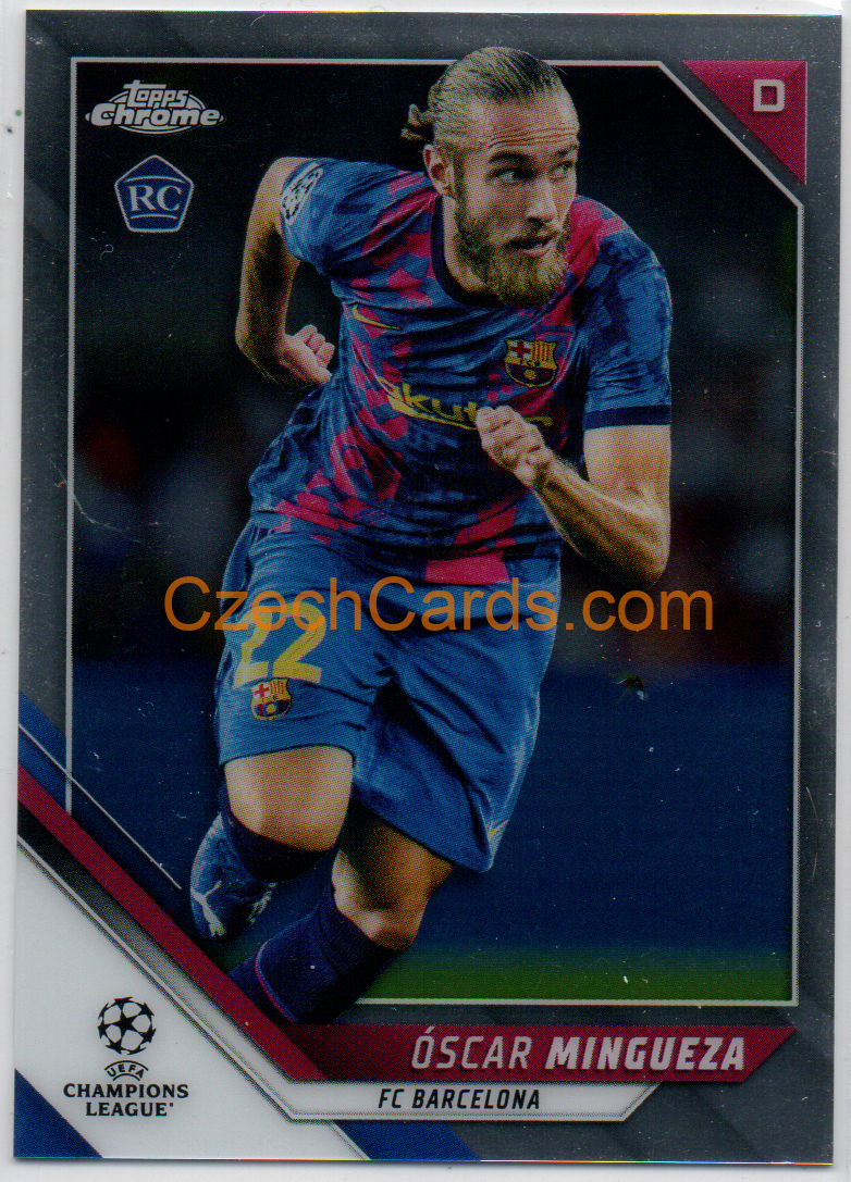 Oscar Mingueza 2021/22 Topps Chrome UCL #33 RC