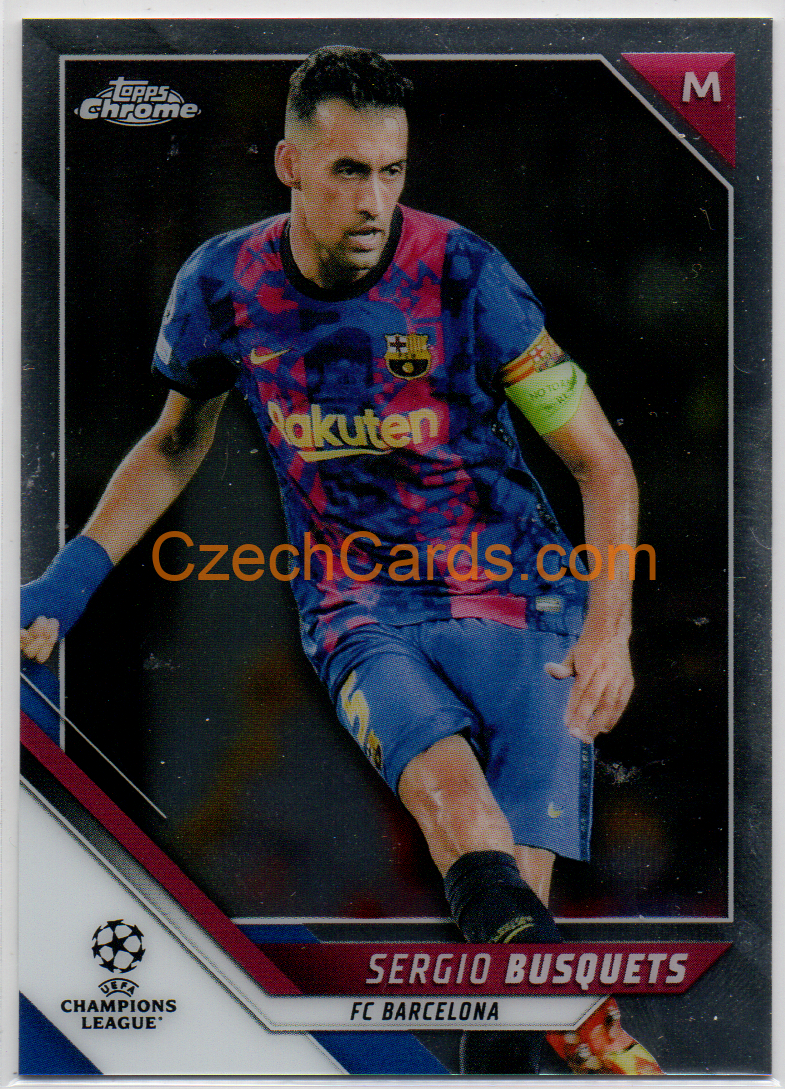 Sergio Busquets 2021/22 Topps Chrome UCL #42