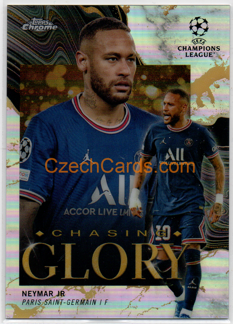 Neymar Jr 2021/22 Topps Chrome UCL Chasing Glory #CG-12