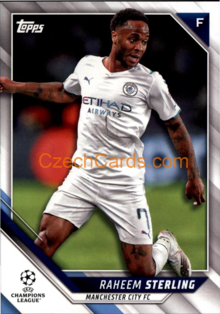 Raheem Sterling 2021/22 Topps UCL #192