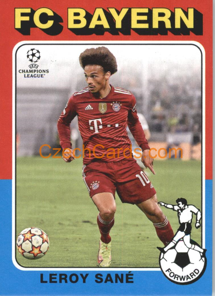Leroy Sane 2021/22 Topps UCL 1975-76 Topps Footballer #75-05