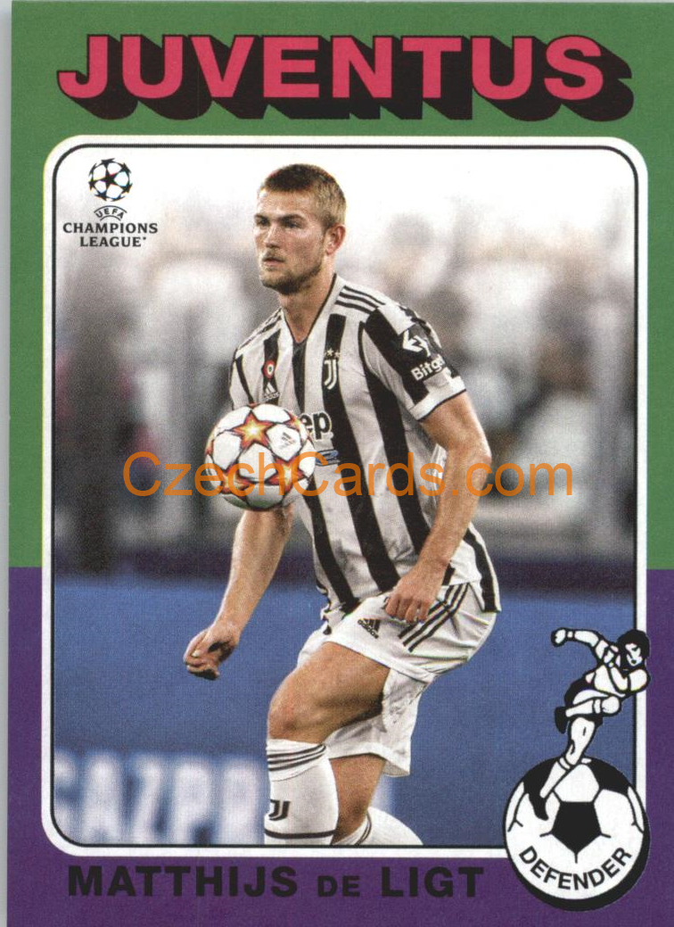 Matthijs de Ligt 2021/22 Topps UCL 1975-76 Topps Footballer #75-10