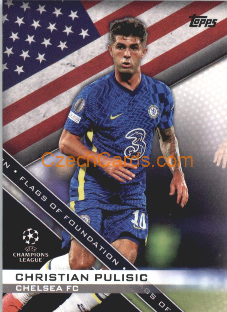 Christian Pulisic 2021/22 Topps UCL Flags of Foundation #FF-05