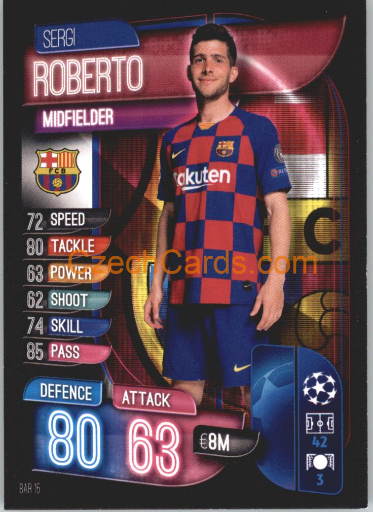 Sergi Roberto 2019/20 Topps Match Attax #BAR 15
