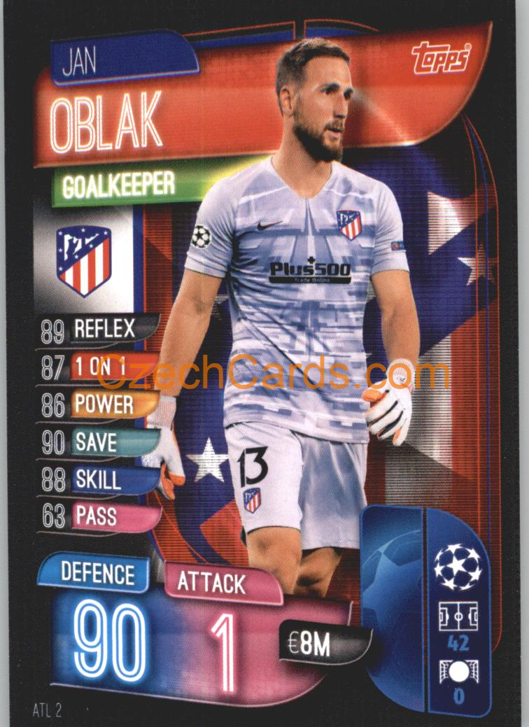 Jan Oblak 2019/20 Topps Match Attax #ATL 2