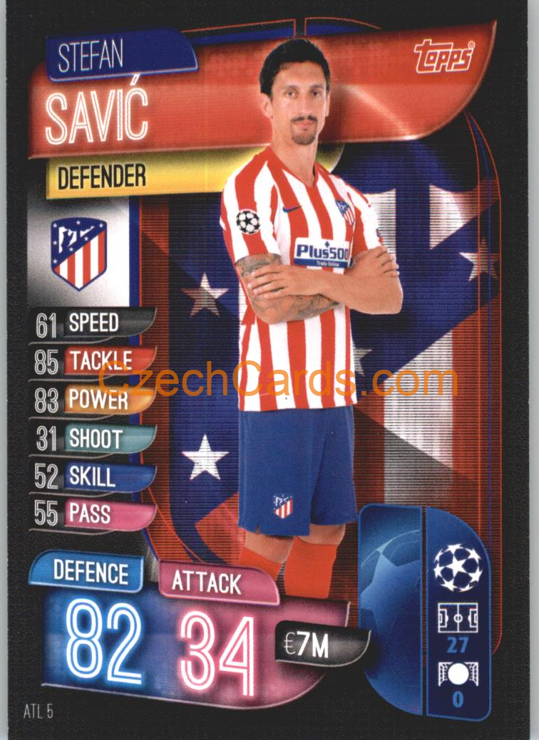 Stefan Savić 2019/20 Topps Match Attax #ATL 5