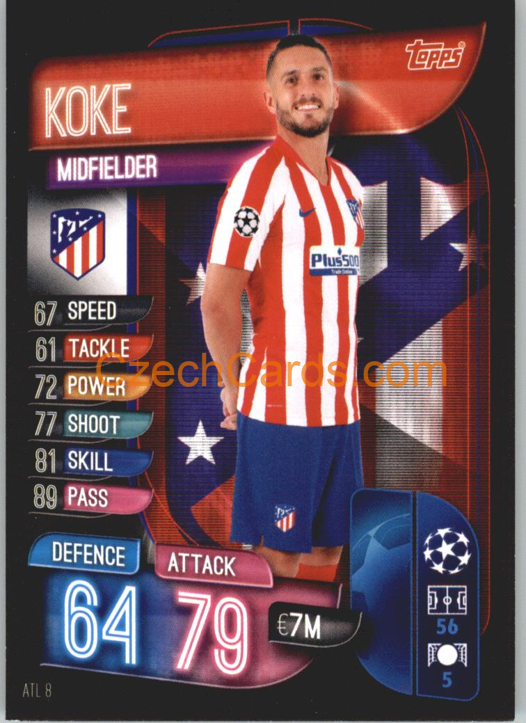 Koke 2019/20 Topps Match Attax #ATL 8